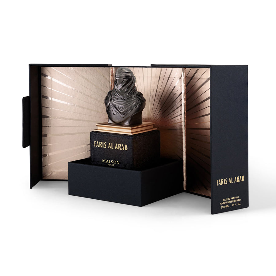 Maison Asrar Faris Al Arab Eau de Parfum bottle with box