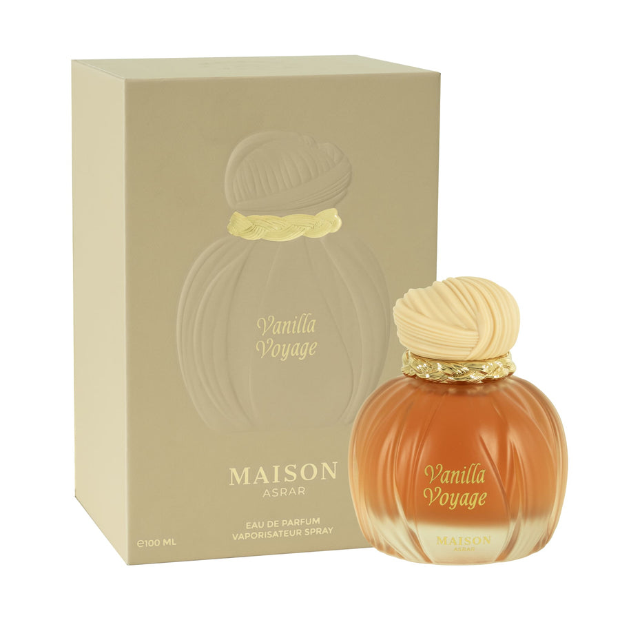 Maison Asrar Vanilla Voyage Eau de Parfum bottle with box